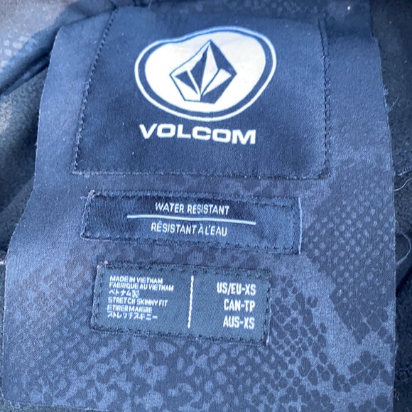 Volcom Stretch Skinny Fit snakeskin print snow pants *Rare* XS - Picture 4 of 6